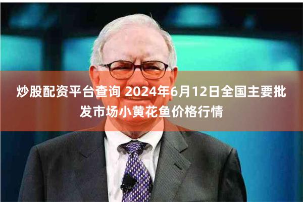 炒股配资平台查询 2024年6月12日全国主要批发市场小黄花鱼价格行情
