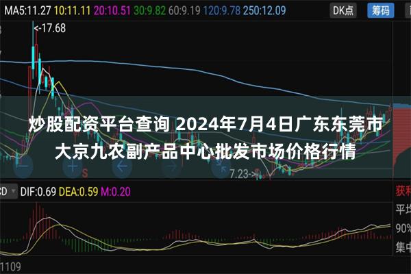 炒股配资平台查询 2024年7月4日广东东莞市大京九农副产品中心批发市场价格行情
