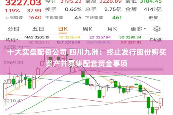 十大实盘配资公司 四川九洲:终止发行股份购买资产并募集配套资金事项