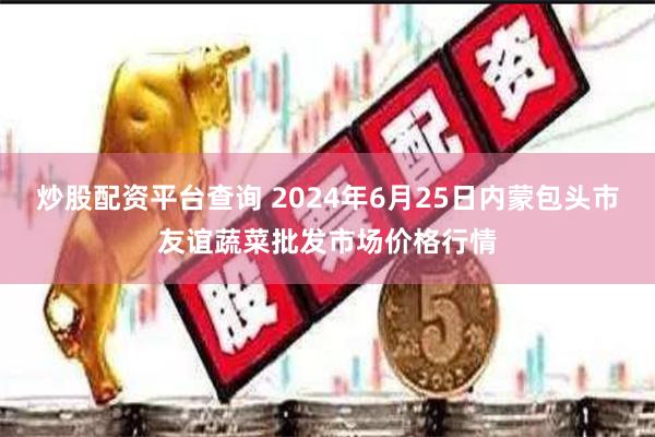 炒股配资平台查询 2024年6月25日内蒙包头市友谊蔬菜批发市场价格行情