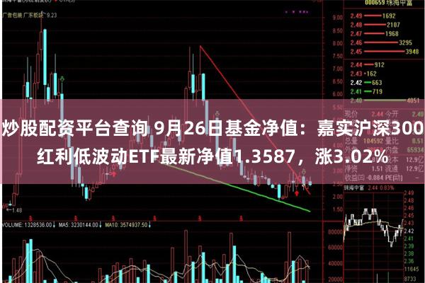 炒股配资平台查询 9月26日基金净值：嘉实沪深300红利低波动ETF最新净值1.3587，涨3.02%