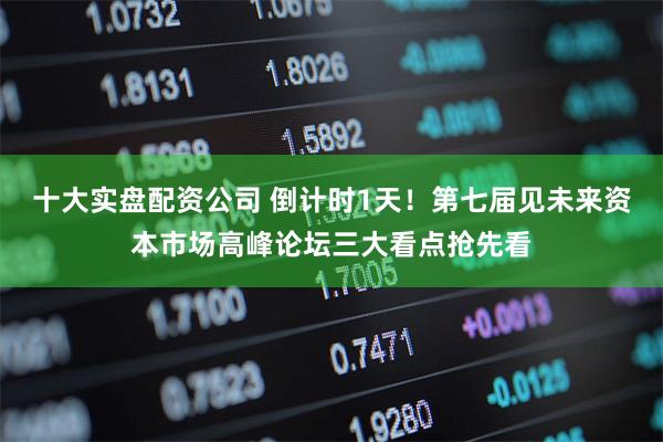十大实盘配资公司 倒计时1天！第七届见未来资本市场高峰论坛三大看点抢先看