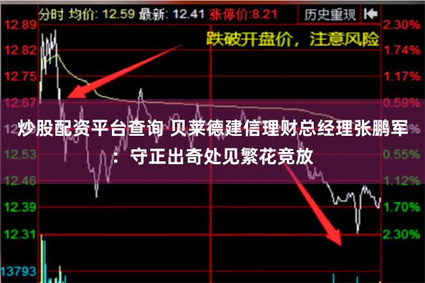 炒股配资平台查询 贝莱德建信理财总经理张鹏军：守正出奇处见繁花竞放