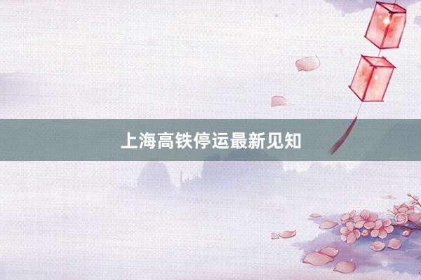 上海高铁停运最新见知