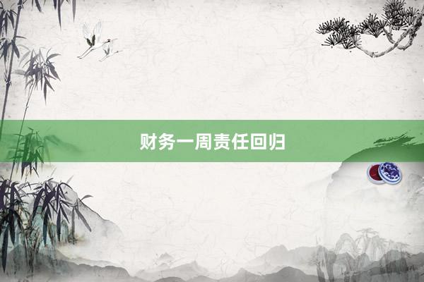 财务一周责任回归